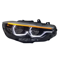 Alternative view of BMW F80 M3 / F82 M4 / F32 4 SERIES IKON STYLE COLOR SWITCHING LED HEADLIGHTS (YELLOW/WHITE)