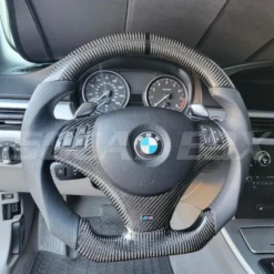 Alternative view of BMW E SERIES CARBON FIBER STEERING WHEEL - BLACK